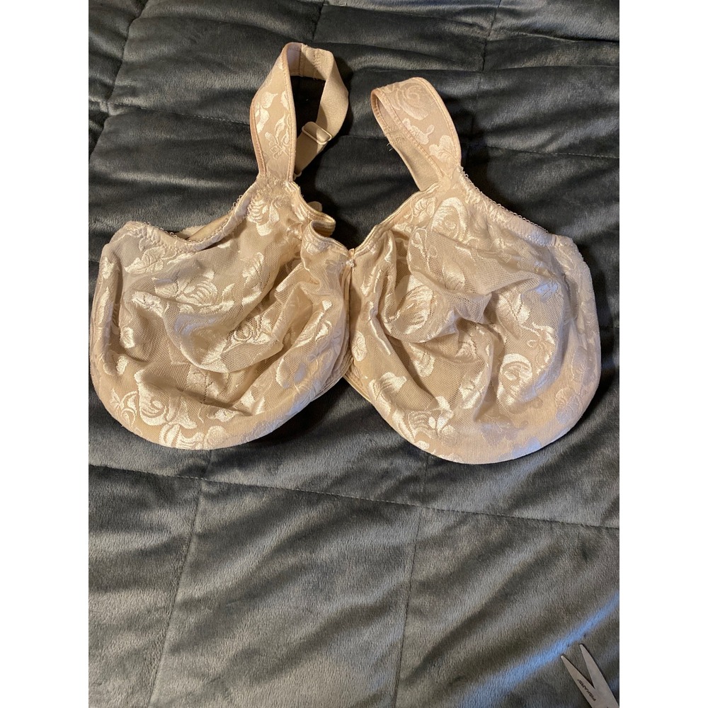 Wacoal Awareness Underwire Bra 85567 Sand Beige Floral Jacquard 42G 0555